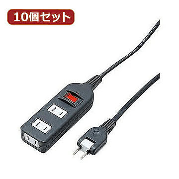 YAZAWA 10個セット ノイズフィルター集中スイッチ付タップ Y02BKNS311BKX10 管理No. 4560352868384