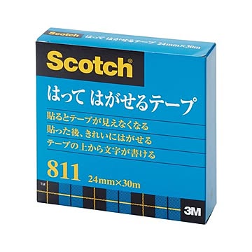 （まとめ） 住友スリーエム スコッチ(R)はってはがせるテープ （大巻）巻芯径76mm 811-3-24 1巻入 【×3セット】