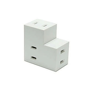 YAZAWA 耐トラ付Lタップ Y02FSU300WH 管理No. 4966307280278