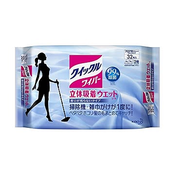 花王 クイックルワイパー立体吸着ウエットシート 1セット（320枚：32枚×10パック）