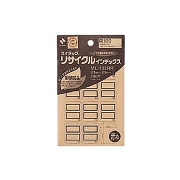 （まとめ） ニチバン マイタック(R) リサイクルインデックス OA対応 インクジェットプリンタ対応 ML-132RR 赤枠 1P入 【×10セット】