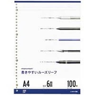 (業務用100セット) マルマン ルーズリーフ L1101H A4 6mm罫
