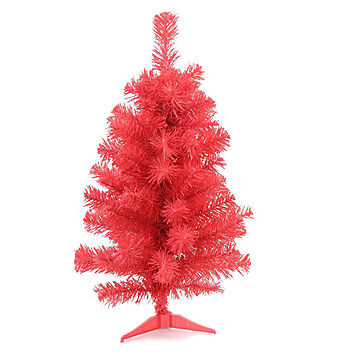 カラフル クリスマスツリー 60cm レッド