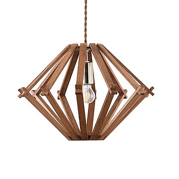 WOOD DIAMOND S ウッドダイヤモンドS (電球別売) NP-5120 ペンダントライト ペンダントランプ 吊下げ照明 天井照明 LED対応 E17 60W×1灯 ウッド ダイニング 北欧