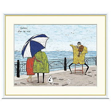 額絵 雨上がりの演奏 橋北太郎 42x34cm 三幸