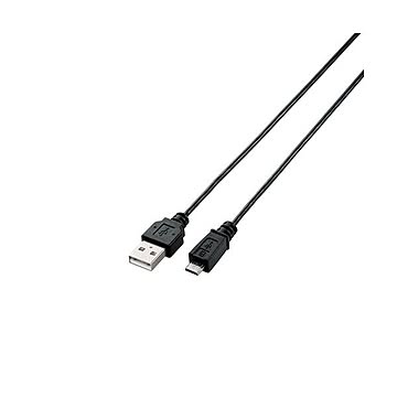 【5個セット】エレコム USB2.0ケーブル/A-microBタイプ/スリム/2m/ブラック U2C-AMBX20BKX5