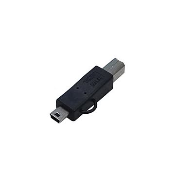 (まとめ)変換名人 変換プラグ USB B(オス)→miniUSB(オス) USBBA-M5A×10セット