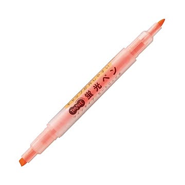 (まとめ) TANOSEE キャップが外しやすい蛍光ペン ツイン オレンジ×10本 【×10セット】