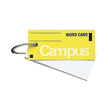 （まとめ）コクヨ キャンパス 単語カード 中 黄タン-101Y 1セット（10冊）【×10セット】