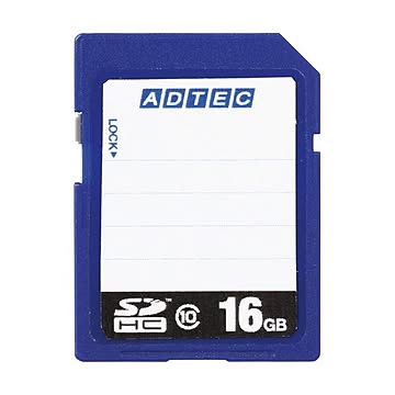 （まとめ）アドテック SDHCメモリカード16GB Class10 インデックスタイプ AD-SDTH16G/10R 1枚【×3セット】