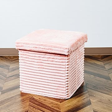 バウム 折りたたみ可能なフランネルスツール ピンク