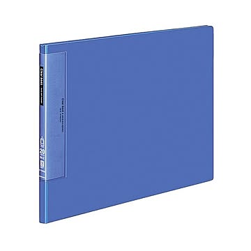 コクヨ クリヤーブックウェーブカットポケット・固定式B4ヨコ 20ポケット 背幅17mm 青 ラ-T569B 1セット4冊