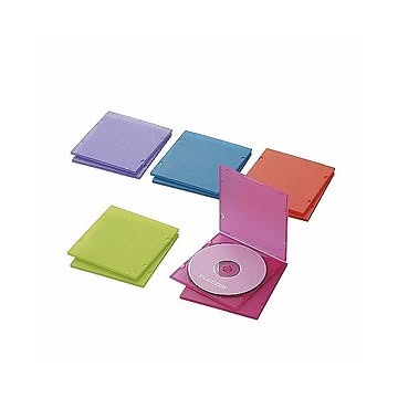 (まとめ)エレコム Blu-ray/DVD/CDケース(スリム/PP/1枚収納) CCD-JPCS10ASO×5セット
