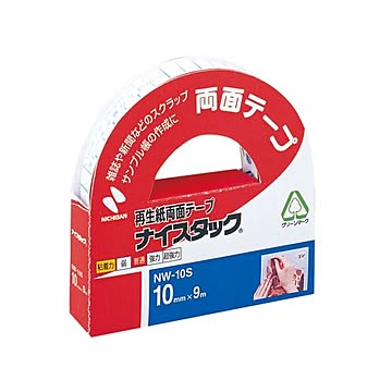 （まとめ） ニチバン ナイスタック 再生紙両面テープ 小巻 10mm×9m NW-10S 1巻 【×20セット】