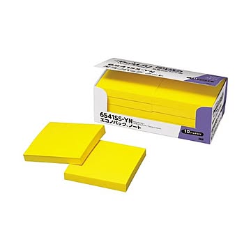（まとめ） スリーエムジャパン Post-it 強粘着 75mm×75mm ビビットイエロー 6541SS-YN 【×2セット】