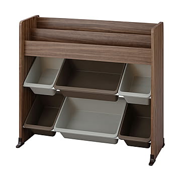  絵本棚付トイハウスラック ETHR-26R 全2色