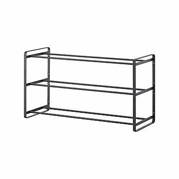 tower タワー (山崎実業) 石こうボード壁対応ウォールシューズラック Three-Tier Wall-Mounted Shoe Rack 下駄箱 靴箱 靴収納 シューズ収納