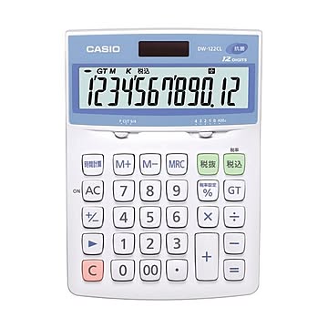 まとめカシオ 抗菌電卓 デスクタイプ 12桁DW-122CL-N 1台×3セット
