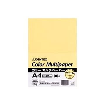 (業務用100セット) ジョインテックス カラーペーパー/コピー用紙 マルチタイプ 【A4】 100枚入り クリーム A180J-3