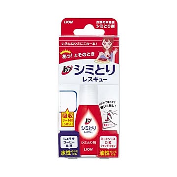 (まとめ) ライオン トップ シミとりレスキュー 17ml(吸収シート5枚付き) 1セット 【×30セット】