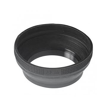 (まとめ)エツミ ラバーフード 55mm用 E-6576×5セット