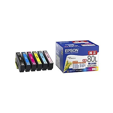 エプソン インクカートリッジ 6色セットL IC6CL80L