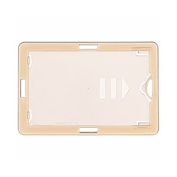 （まとめ） ライオン事務器 名札用ホルダータテヨコ兼用型 ソフトタイプ（IDカード用） オレンジ N209H-5P 1パック（5枚） ×5セット