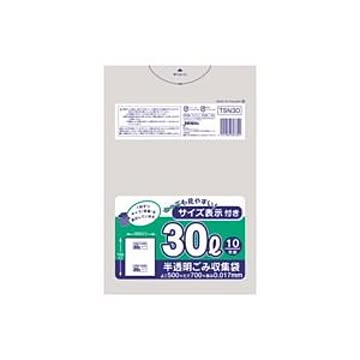 （まとめ）容量表示入りポリ袋 30L 10枚入×60パック