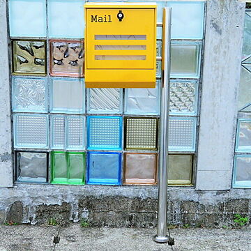 郵便ポスト 郵便受け 錆びにくい メールボックス 片足スタンドタイプ イエロー黄色 ステンレスポスト(yellow)  pm281s-pm144s