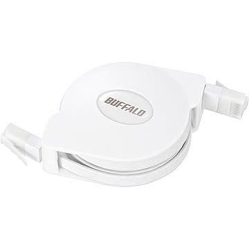 バッファロー（サプライ） ツメの折れないCat6 LANケーブル 巻取式 2.5m ホワイト BL6TM25WH