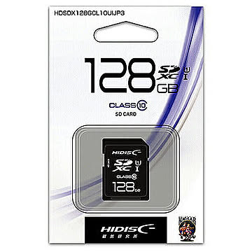 HIDISC 超高速SDXCカード 128GB CLASS10 UHS-I 対応 HDSDX128GCL10UIJP3 管理No. 4984279232385