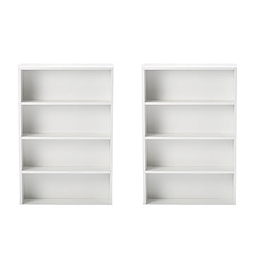 コミック棚600(2個組) 【ホワイト】  本棚 2台セット コミック棚 幅60cm 奥行16cm 4段  コミックラック キャビネット シ