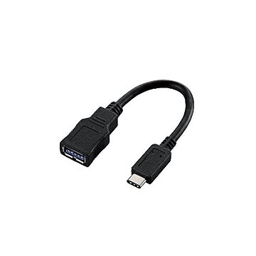 (まとめ)エレコム Type-C変換ケーブル USB3-AFCM01BK×2セット