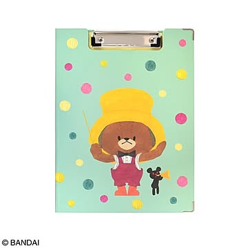 くまのがっこう クリップボード【同柄2個セット】【グリーン】