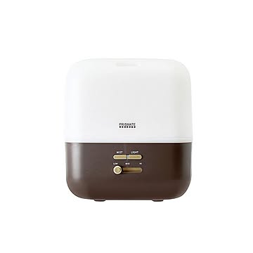 PRISMATE プリズメイト PR-HF045 加湿器 超音波式 抗菌 ナイトライト 370ml ダブル抗菌 SIAA 乾燥対策 モカ