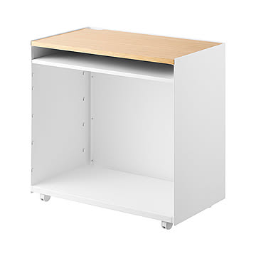 tower タワー (山崎実業) 隠せるテレワークワゴン Home office Cart 作業台 PCラック サイドラック 棚 プリンター 収納 キッチン ランドリー 洗面所