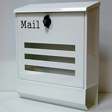 郵便ポスト 郵便受け 錆びにくい 大型メールボックス壁掛けホワイト白色プレミアムステンレスポスト(white) pm143