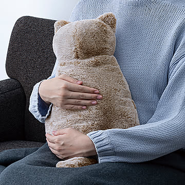 【終売】蓄熱式エコ湯たんぽ ぬくぬく nekoLike 猫型 【グレージュ】  湯たんぽ 猫 充電式 猫型 蓄熱式湯たんぽ 1回2.8円 15分充電 繰り返し使