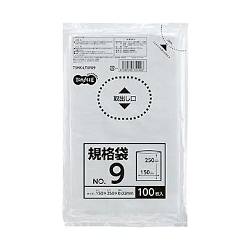 （まとめ） TANOSEE 規格袋 9号0.02×150×250mm 1パック（100枚） 【×50セット】