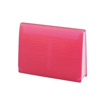 (業務用5セット) LIHITLAB ドキュメントファイル/エクスパンディングファイル 【A4】 最大収容量1500枚 A-5050-3 赤