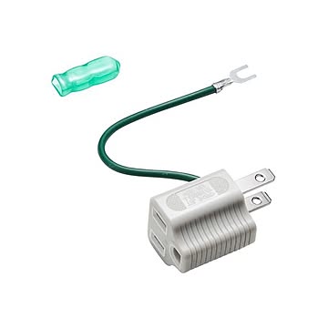 （まとめ） サンワサプライ 3P→2P変換アダプタ TAP-AD8GY 【×10セット】