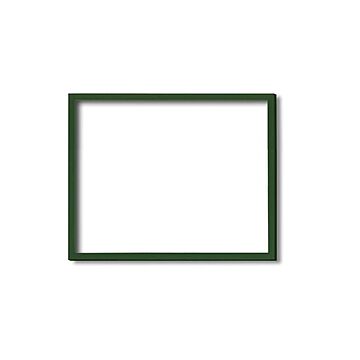 【木製額】色あせを防ぐUVカットアクリル ■デッサン額 四ツ切サイズ（424×348mm）グリーン 壁掛けひも付き 化粧箱入り