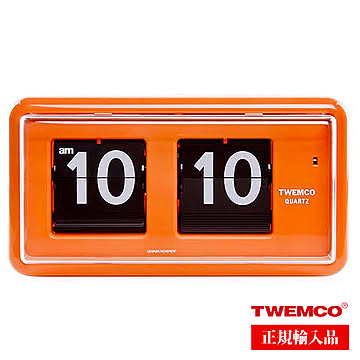 TWEMCO 置き掛け兼用時計 QT-30-ORANGE オレンジ トゥエンコ パタパタ時計 (フリップ クロック) クオーツ 正規輸入品