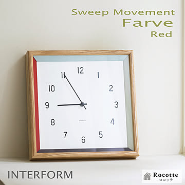  【電池ﾌﾟﾚｾﾞﾝﾄ】インターフォルム 掛け時計 連続秒針 CL4566 ファーヴ