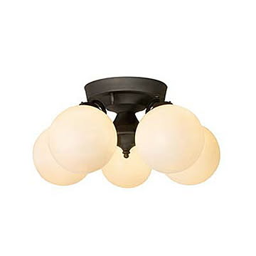Tango-ceiling lamp 5 タンゴシーリングランプ 5(電球なし) AW-0396Z天井照明 シーリングライト ガラス製グローブ レトロ シンプル