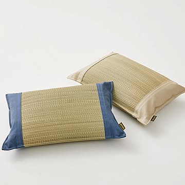 い草枕 倉敷帆布 おしゃれ 国産 平枕（くらのと）約32×22×10cm せとのとシリーズ ソフティル