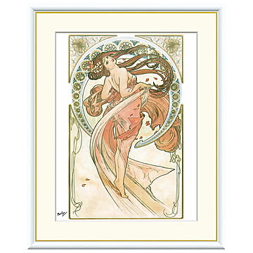 額絵 芸術・ダンス アルフォンス・ミュシャ 42x34cm 三幸