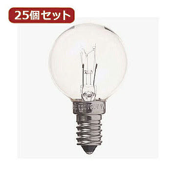 YAZAWA 25個セット ベビーボール球10WクリアE14 G401410CX25 管理No. 4560352868865