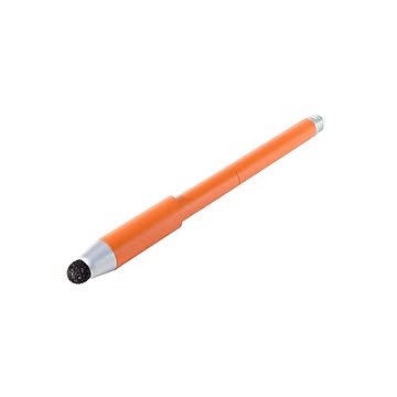 （まとめ）ミヨシ 低重心感圧付きタッチペン オレンジ STP-07／OR×3セット