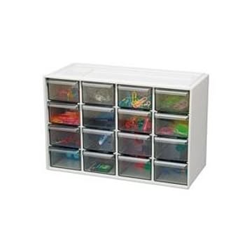 アイリスオーヤマ 小物キャビネット Lグレー KC-30R 4段*4列